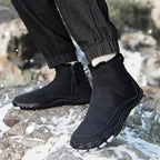 Bottines d'hiver pieds nus mixtes, fourrées et imperméables