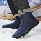 Bottines d'hiver pieds nus mixtes, fourrées et imperméables