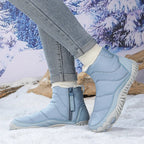 Bottines d'hiver pieds nus mixtes, fourrées et imperméables