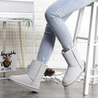 Bottines d'hiver en daim fourrées, mixtes, neuf coloris, blanc