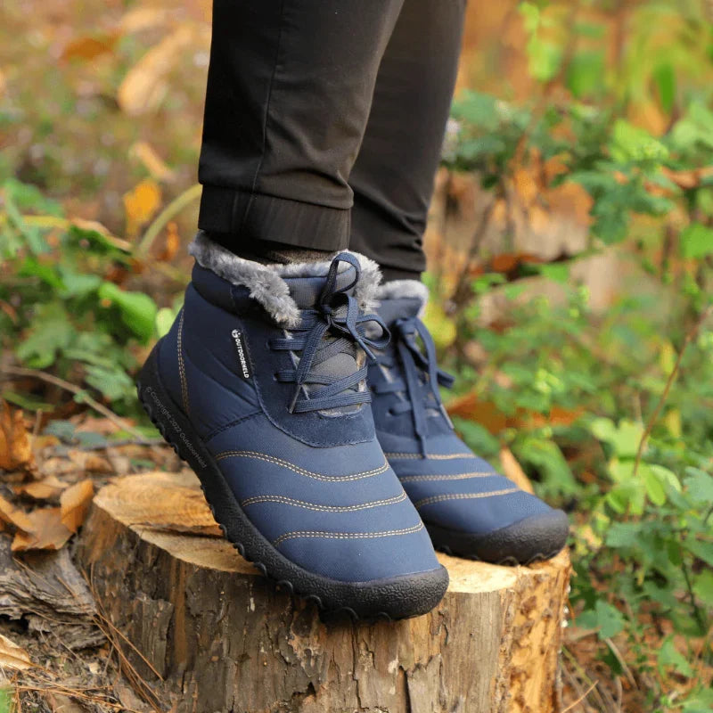Bottines d'hiver mixtes pieds nus, doublure polaire, 38 au 46