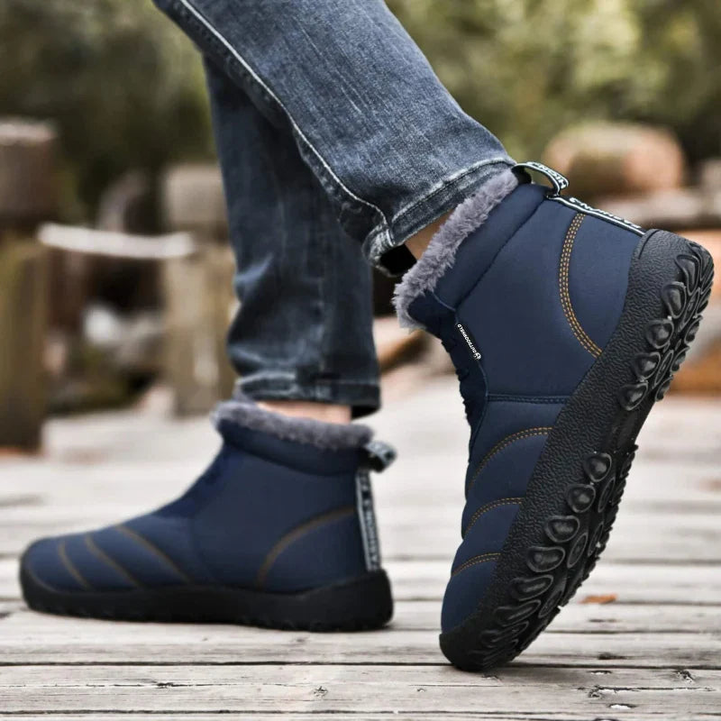 Bottines d'hiver mixtes pieds nus, doublure polaire, 38 au 46
