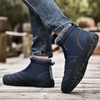 Bottines d'hiver mixtes pieds nus, doublure polaire, 38 au 46