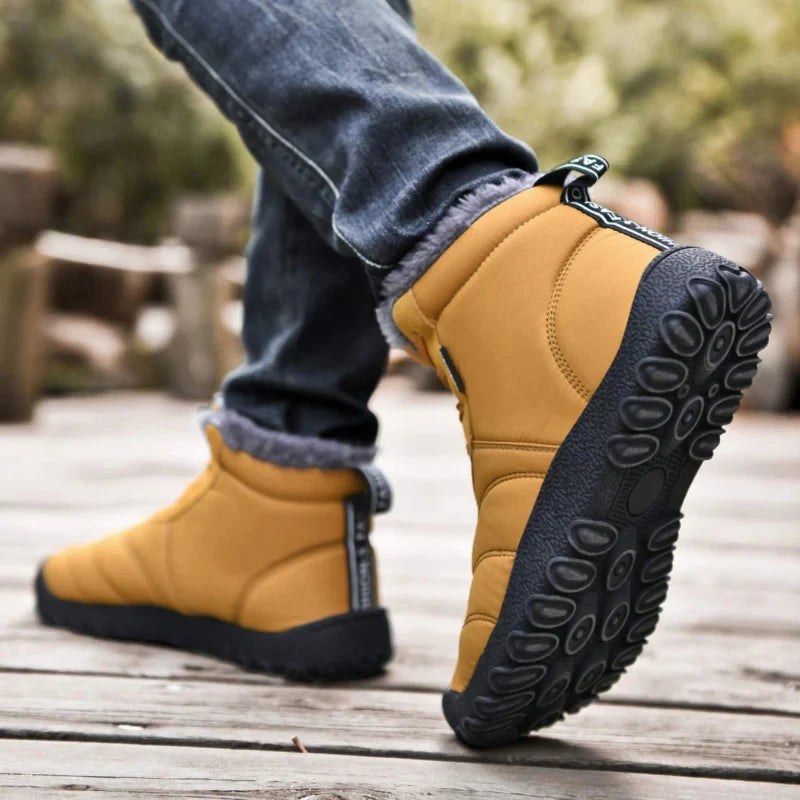 Bottines d'hiver mixtes pieds nus, doublure polaire, 38 au 46