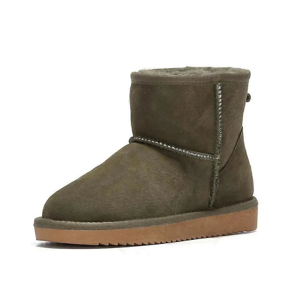 Bottines d'hiver mixtes en daim, doublure fourrée, neuf coloris