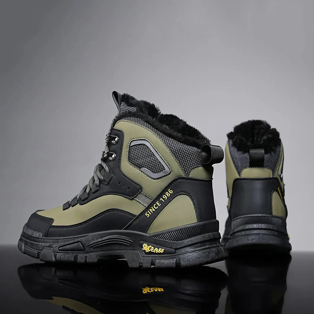 Bottines de randonnée homme imperméables, doublure thermique