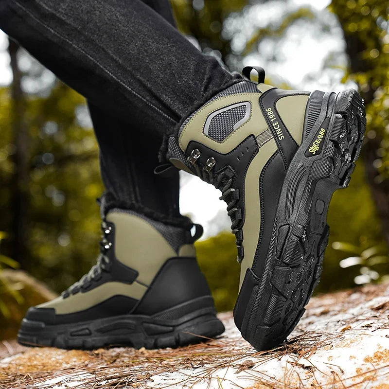 Bottines de randonnée homme imperméables, doublure thermique