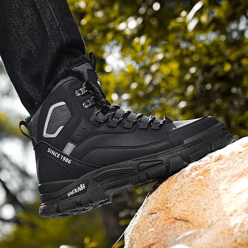 Bottines de randonnée homme imperméables, doublure thermique
