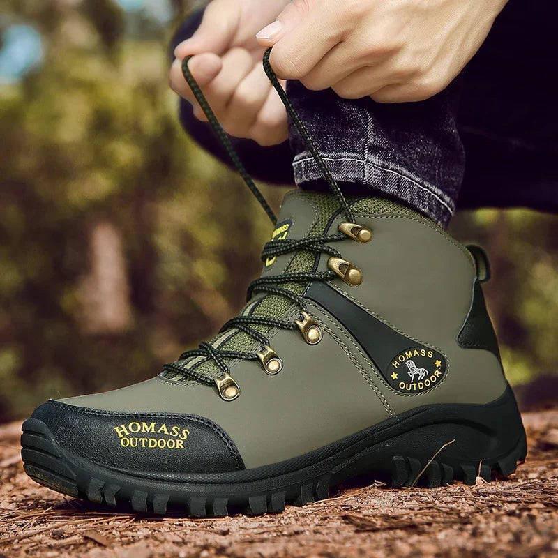 Bottines de randonnée mixtes mi-hautes, imperméables, à lacets