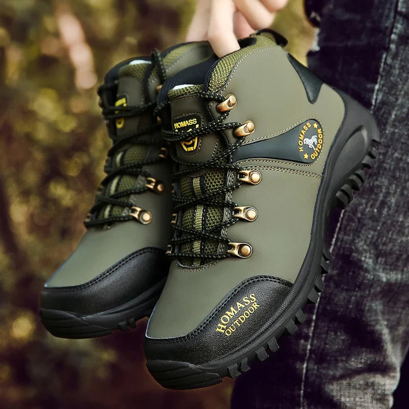 Bottines de randonnée mixtes mi-hautes, imperméables, à lacets