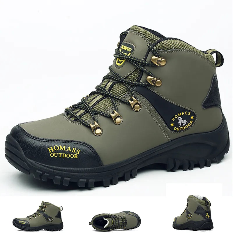 Bottines de randonnée mixtes mi-hautes, imperméables, à lacets