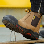 Bottines de sécurité à enfiler, embout acier, homme et femme