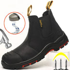 Bottines de sécurité à enfiler, embout acier, homme et femme