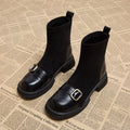 Bottines femme à boucle décorative, noir ou café, du 35 au 40, noir