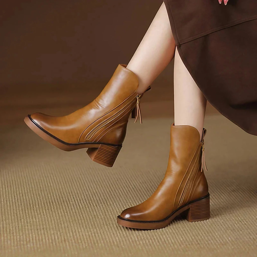 Bottines femme de ville, noir ou marron, du 35 au 43, marron