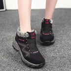 Bottines d'hiver femme fourrées, semelle antidérapante