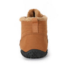 Bottines d'hiver pieds nus mixtes, fourrées, zéro talon