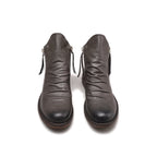Bottines homme à zip latéral, semelle caoutchouc antidérapante