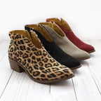 Bottines femme à franges, talon carré de 3 à 5 cm, quatre coloris