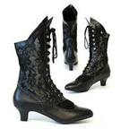 Bottines femme style vintage, blanc ou noir, du 34 au 43