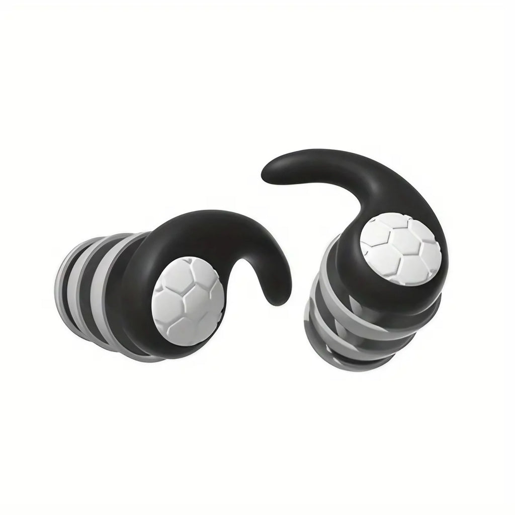 Bouchons d'oreilles en silicone à quatre anneaux, six coloris