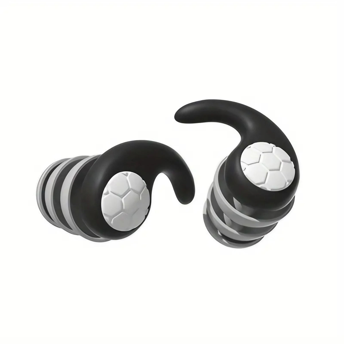 Bouchons d'oreilles en silicone à quatre anneaux, six coloris