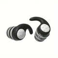 Bouchons d'oreilles en silicone à quatre anneaux, six coloris, noir