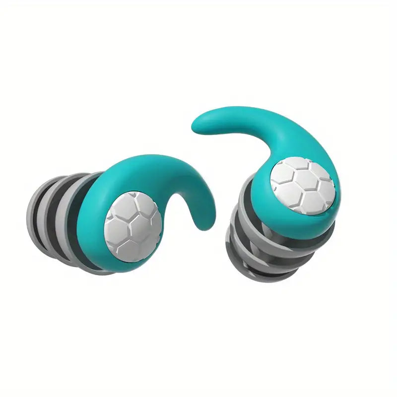 Bouchons d'oreilles en silicone à quatre anneaux, six coloris, vert