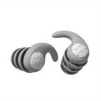 Bouchons d'oreilles en silicone à quatre anneaux, six coloris, gris