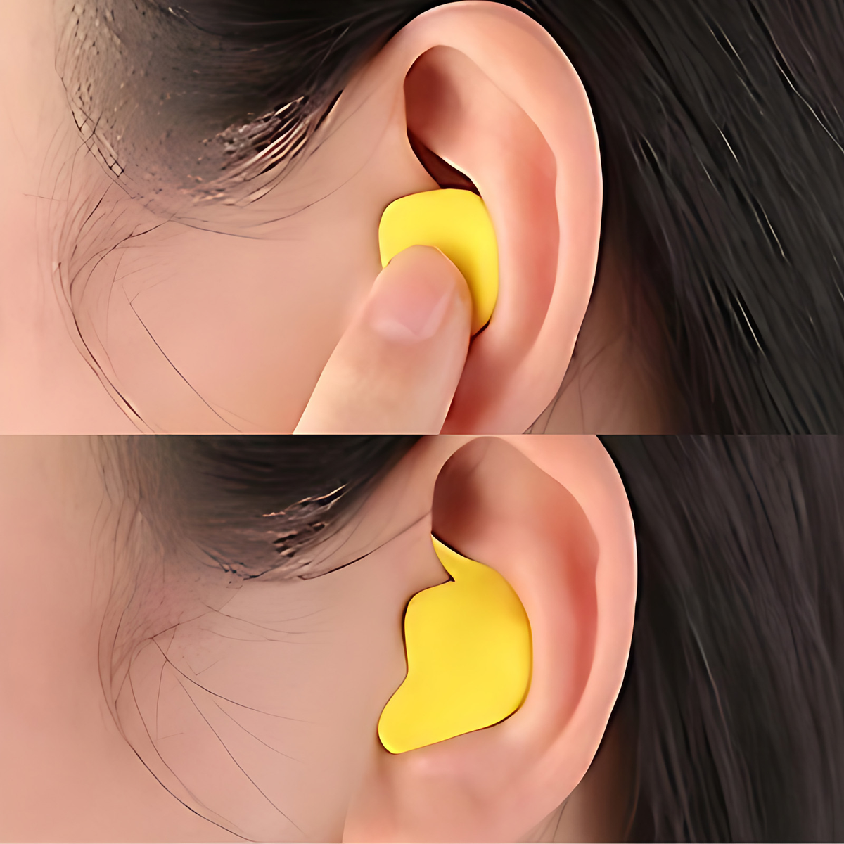 Bouchons d'oreilles réutilisables, jusqu'à 30 dB, avec étui, jaune