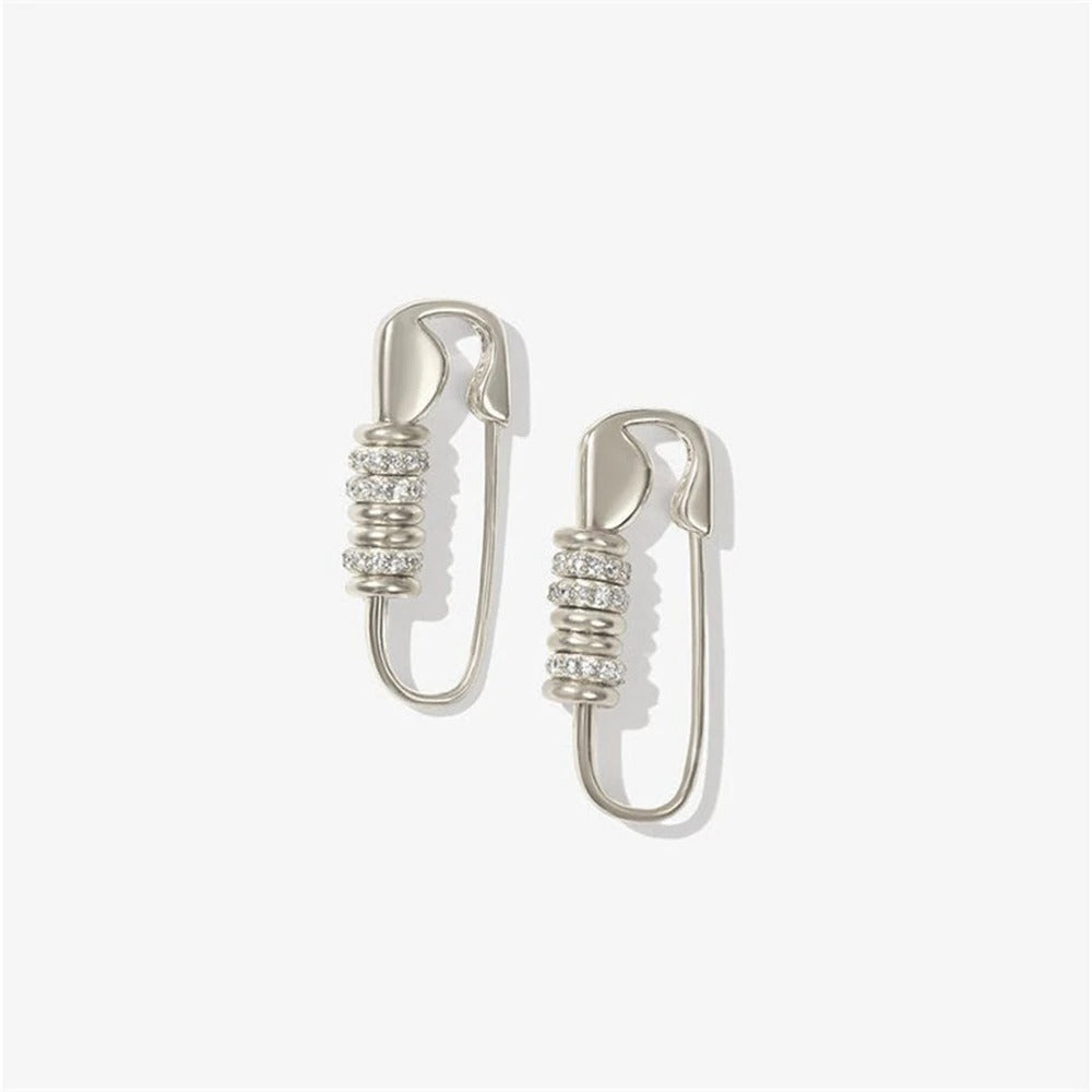 Boucles d'oreilles pendantes géométriques femme, deux styles, style 1, argent