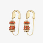 Boucles d'oreilles pendantes géométriques femme, deux styles, style 2, rouge