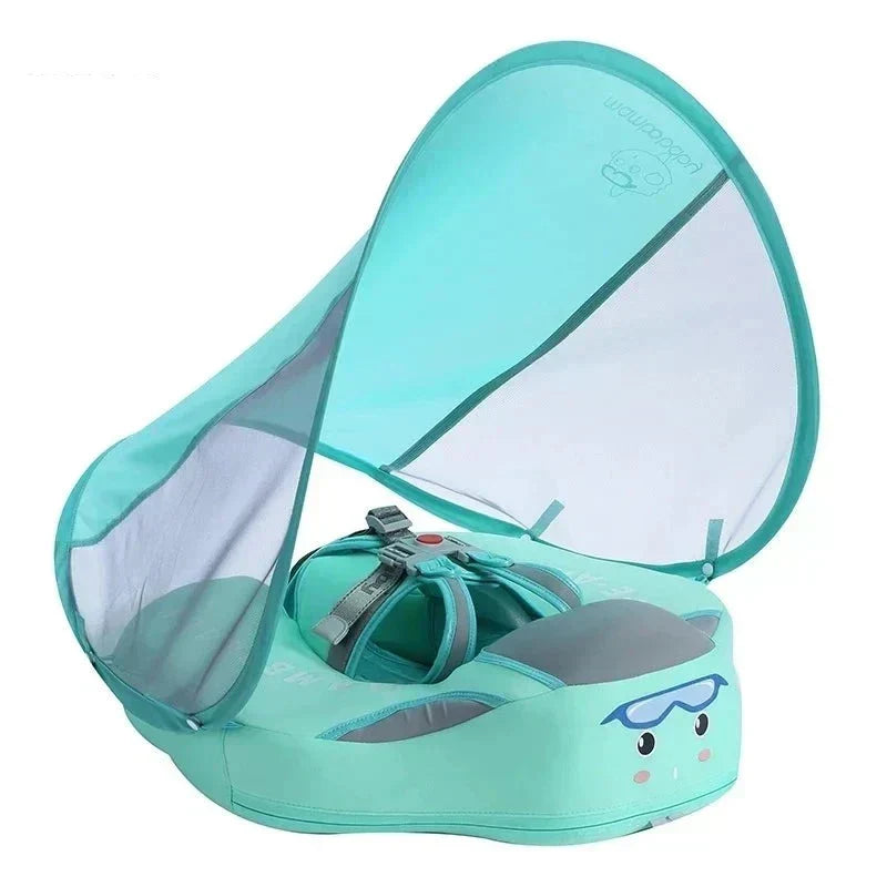 Bouée bébé à siège avec parasol, de 6 à 24 mois, vert