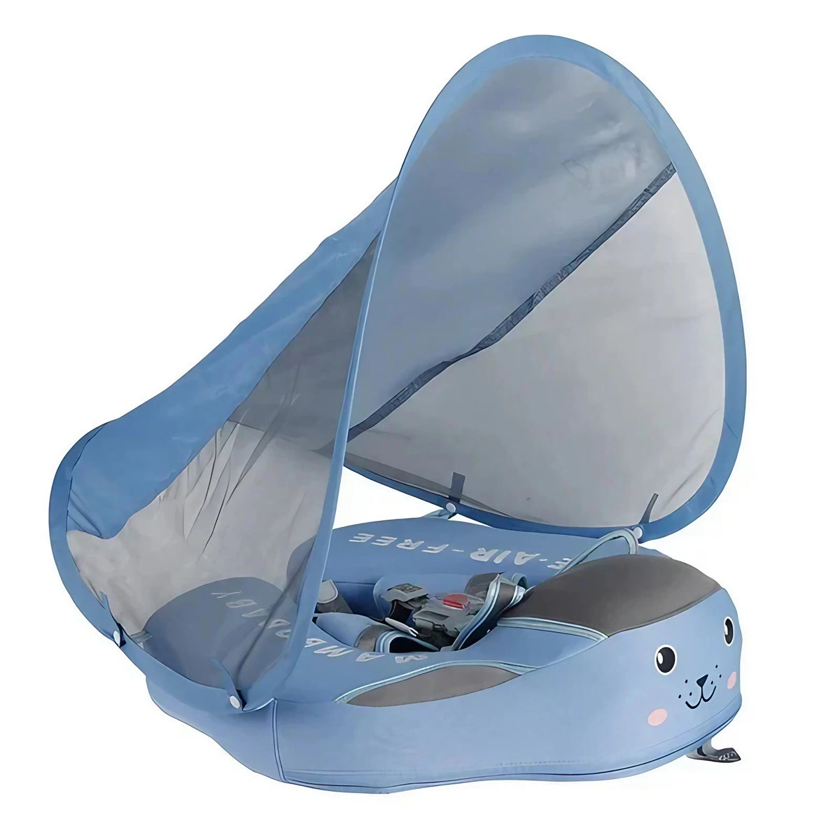 Bouée bébé à siège avec parasol, de 6 à 24 mois, bleu