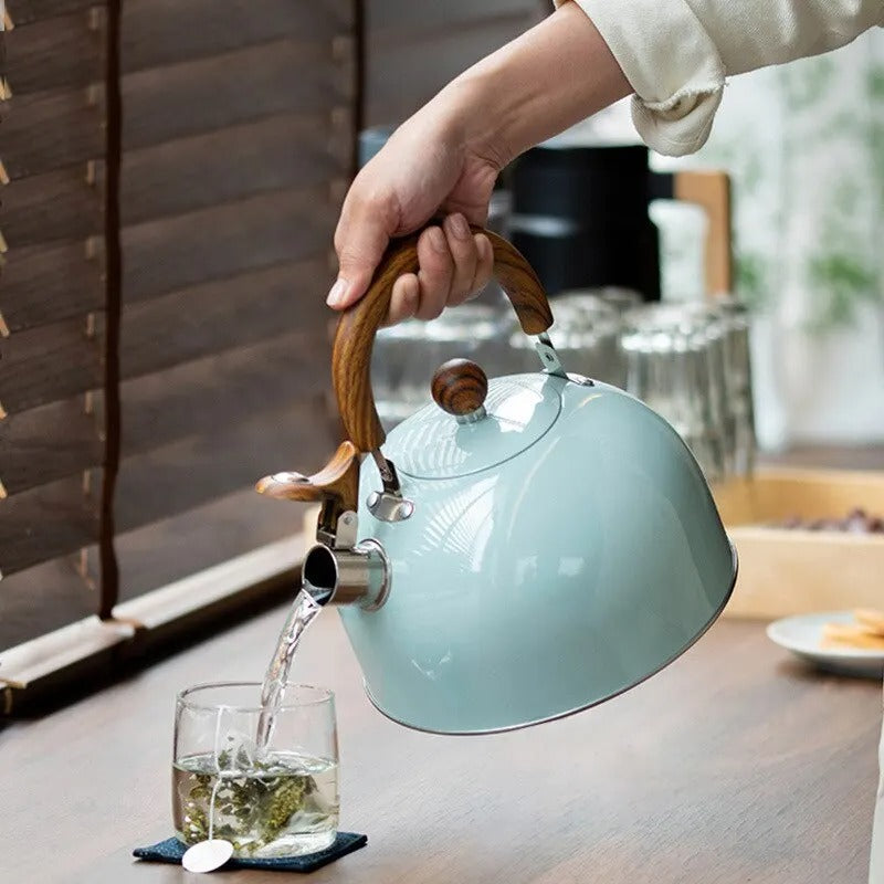 Bouilloire à sifflet en acier inoxydable, 2,5 L ou 3 L