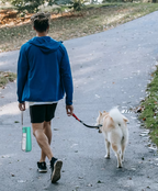 Bouteille d'eau pour chien avec gobelet intégré, 550 ml, anti-fuite
