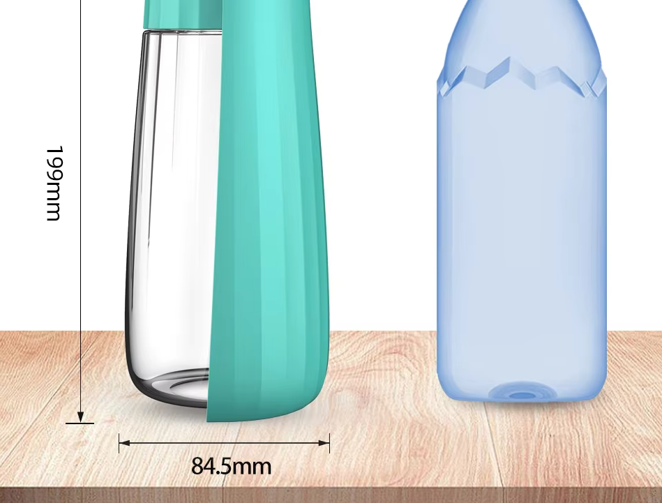 Bouteille d'eau pour chien avec gobelet intégré, 550 ml, anti-fuite