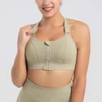 Brassière femme sans armature, bretelles réglables, du S au 5XL, beige