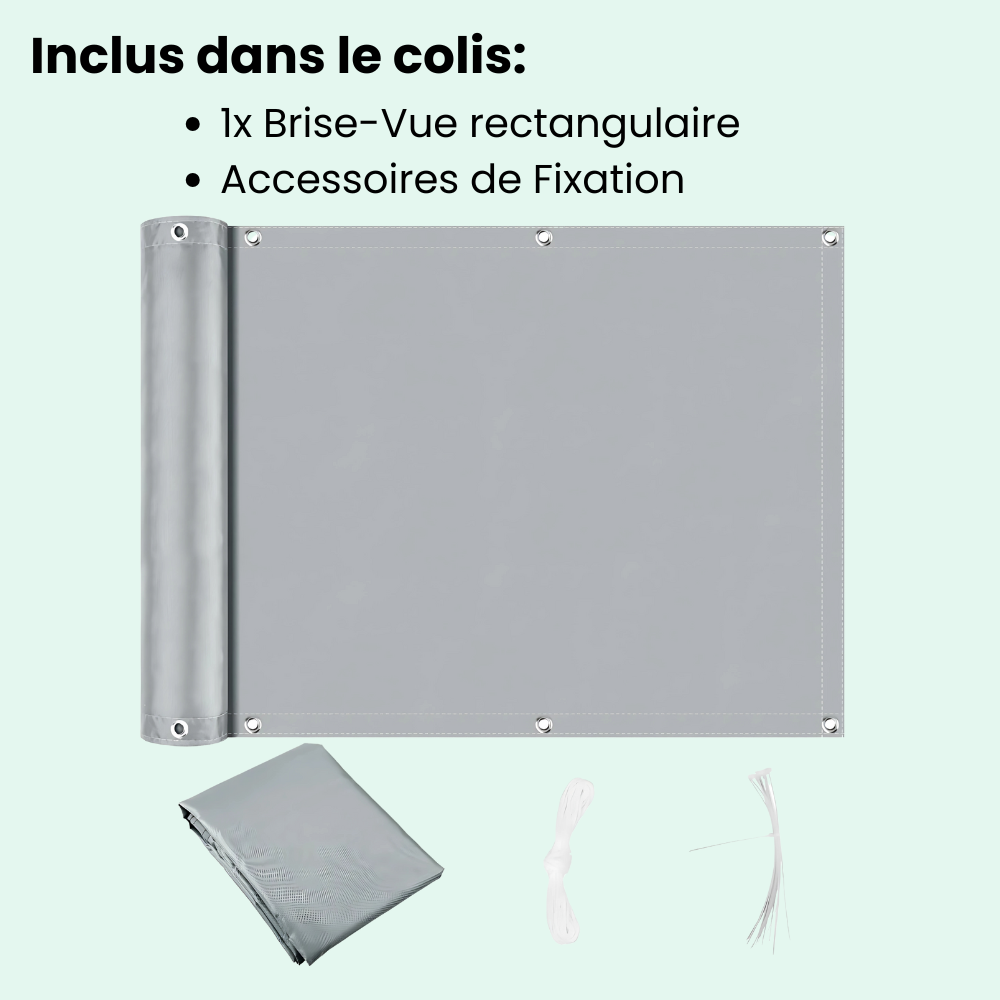 Brise-vue de balcon en polyester enduit, quatre dimensions