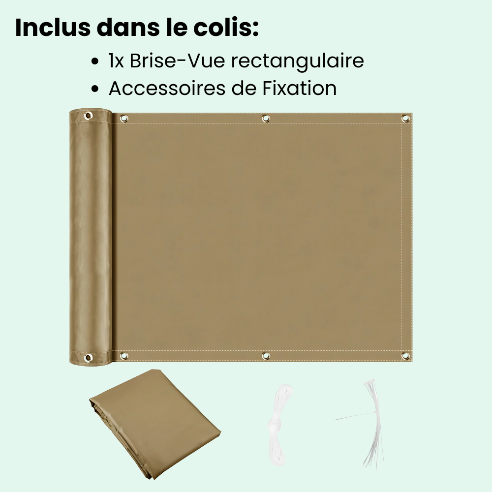 Brise-vue de balcon en polyester enduit, quatre dimensions