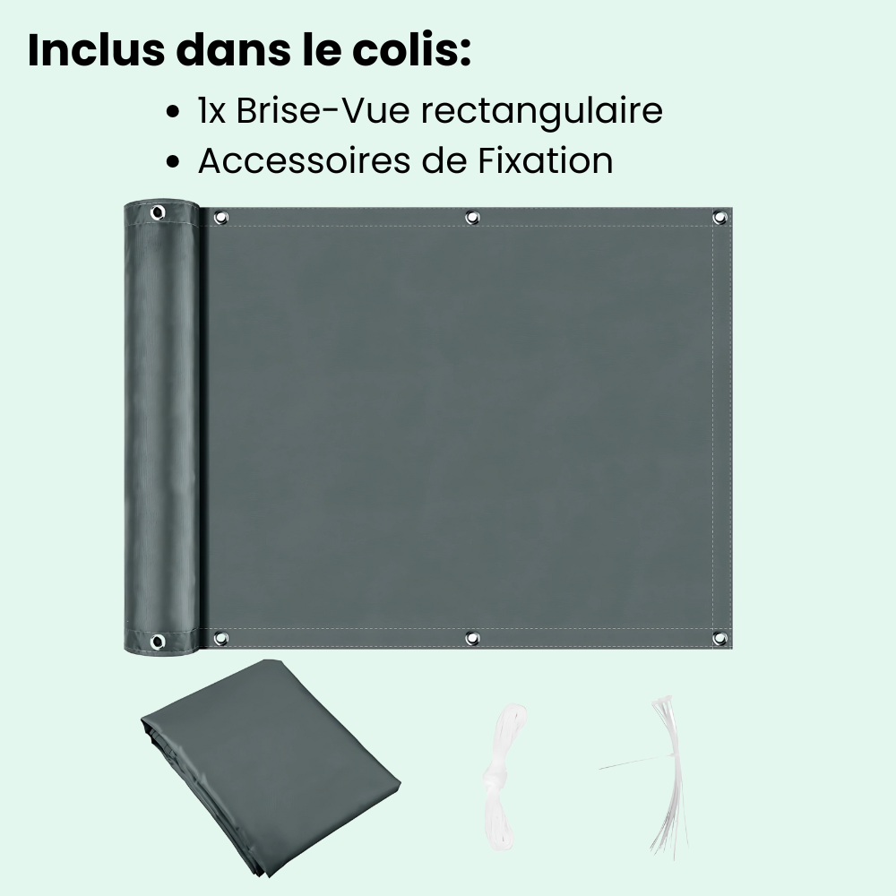 Brise-vue de balcon en polyester enduit, quatre dimensions