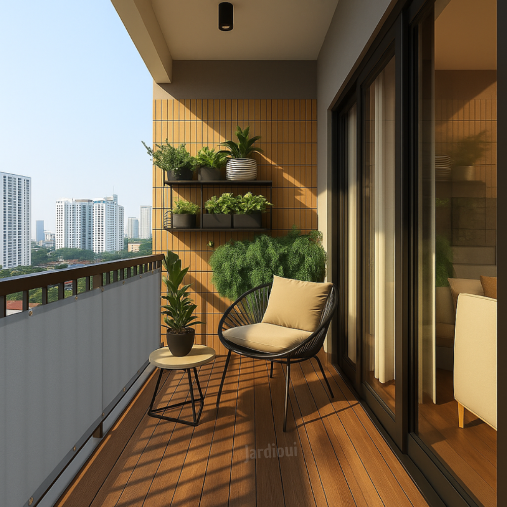 Brise-vue de balcon en polyester enduit, quatre dimensions