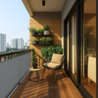 Brise-vue de balcon en polyester enduit, quatre dimensions