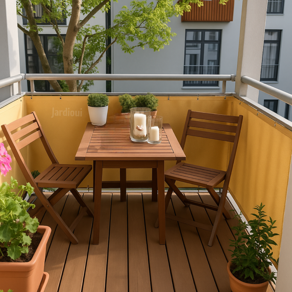 Brise-vue de balcon en polyester enduit, quatre dimensions