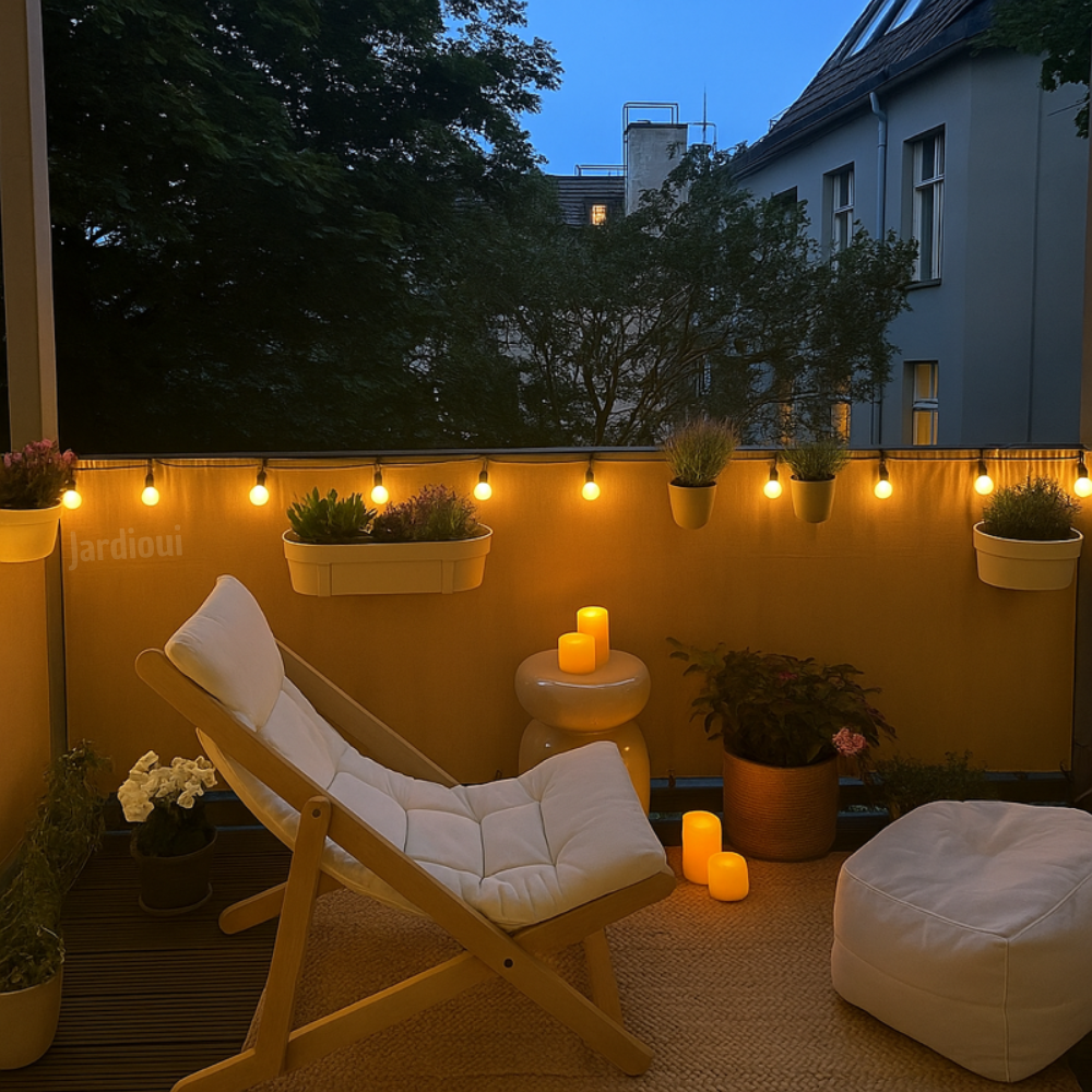 Brise-vue de balcon en polyester enduit, quatre dimensions