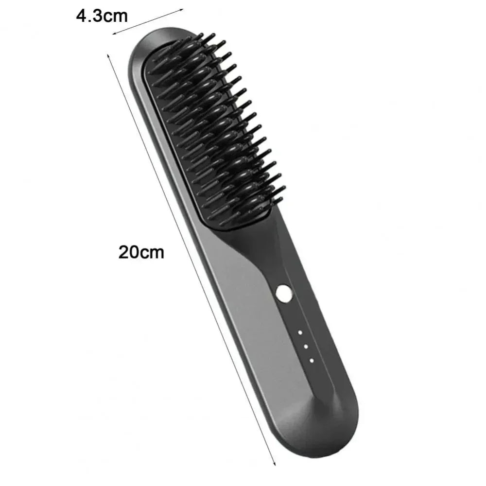 Brosse chauffante ionique sans fil, trois niveaux de chaleur