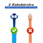 Brosse à dents pour chien à trois têtes, cinq coloris