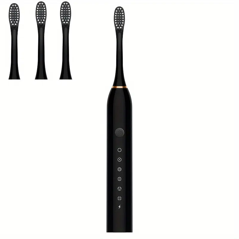 Brosse à dents électrique, 6 modes, minuteur de 2 minutes, noir