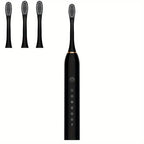 Brosse à dents électrique, 6 modes, minuteur de 2 minutes, noir