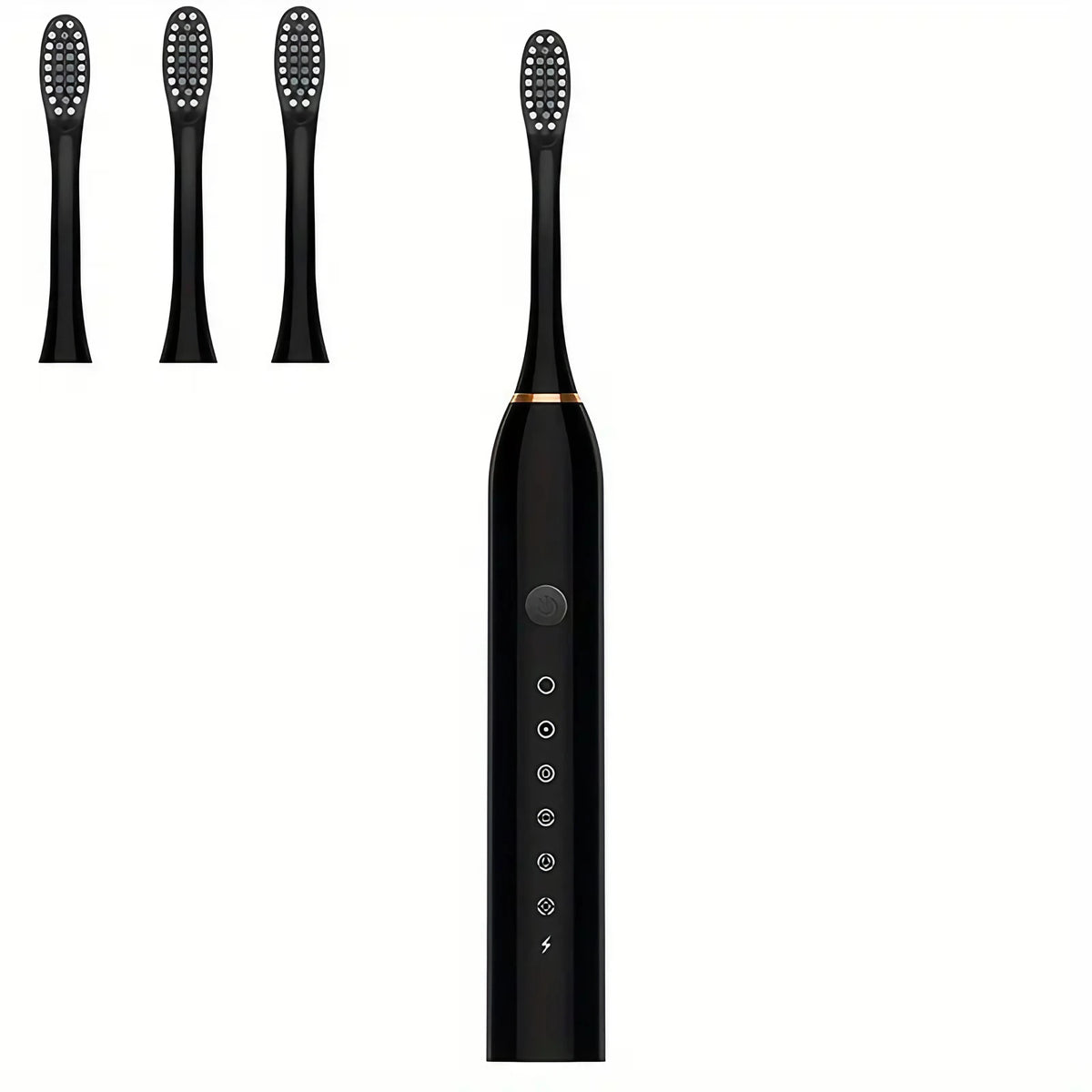 Brosse à dents électrique, 6 modes, minuteur de 2 minutes, noir